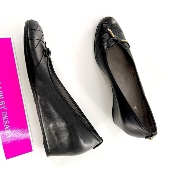 Stuart Weitzman Quilty Black Leather Wedge size 7 M - Picture 7 of 14